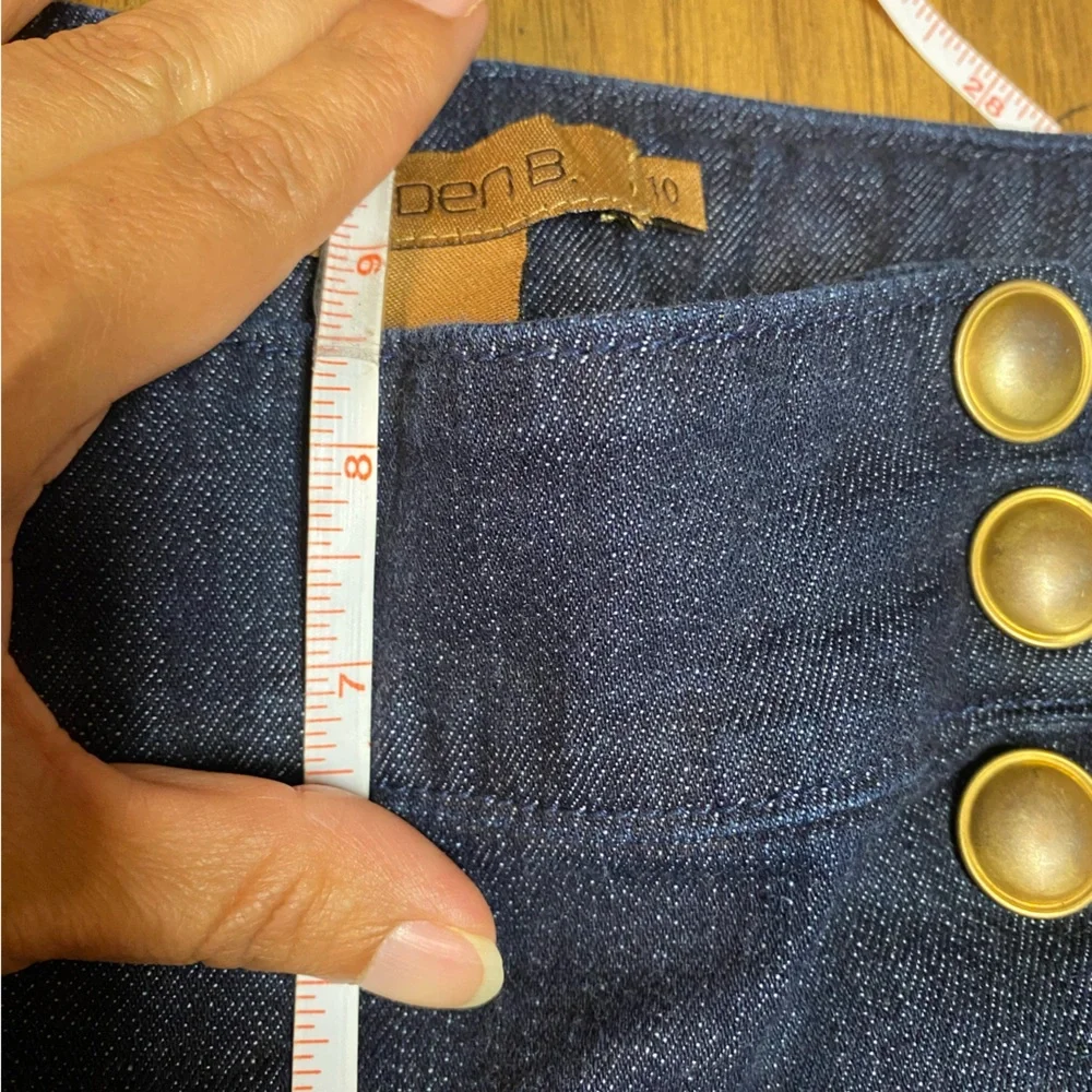 Arden B Long Inseam Flare Dark Wash Sailor Jeans Size 10 - Picture 3 of 8